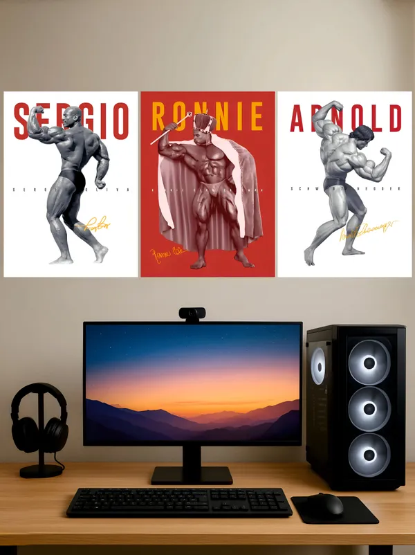 Multicolor_Acrylic_Golden_Era_Bodybuilding_Split_Gym_Poster_For_Home_Decor